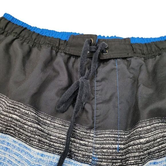 2/$20 Burnside Blue & Black Track Shorts Pants Size: XL - Picture 2 of 9